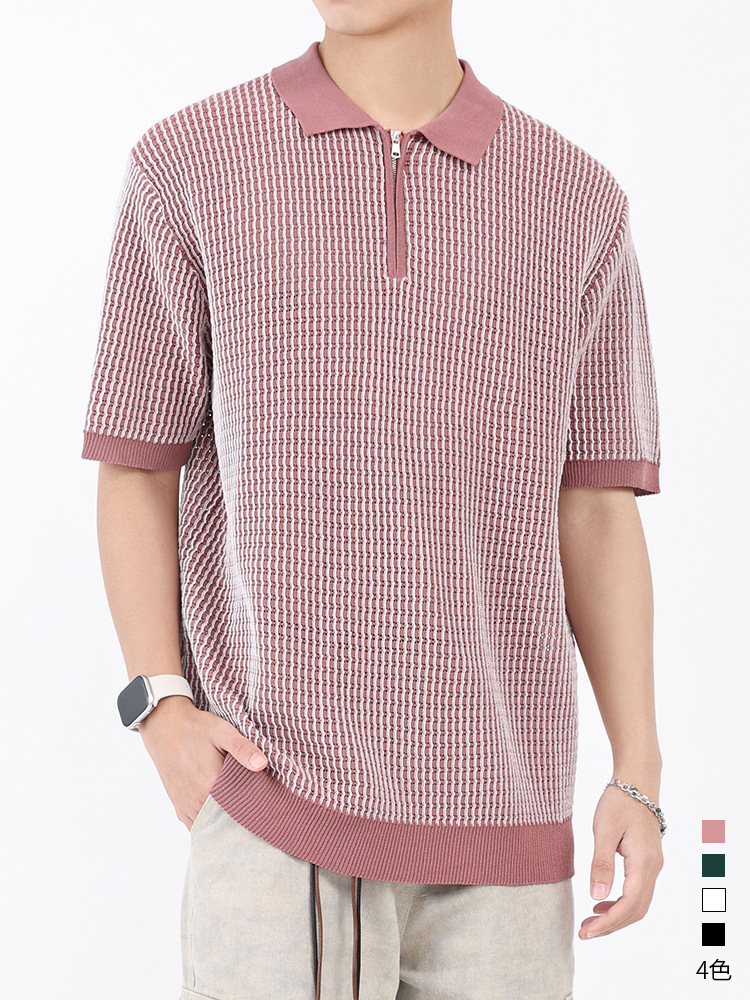 Camiseta de polo de hielo de alto nivel para hombres Europa y América transfronteriza de verano de negocios de hombre casual camiseta de manga corta