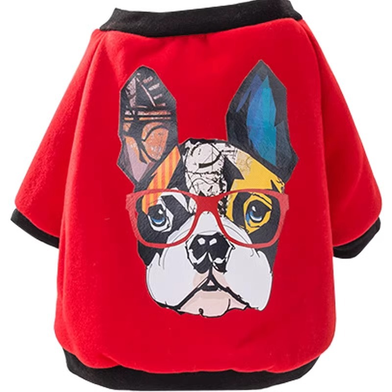 가을, 겨울 프렌치 불독 강아지 옷 불독 슈나우저 중형 개 가을 얇은 운동복 축제 애완 동물 옷