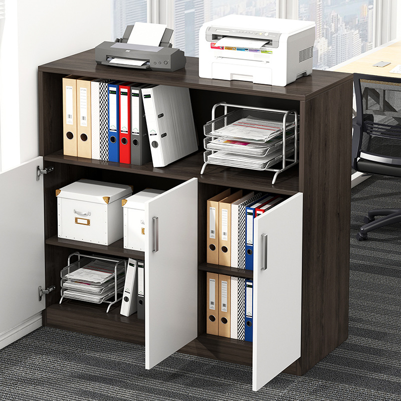 辦公室文件櫃檔案資料櫃簡易收納置物櫃多功能儲物櫃木質隔斷柜子