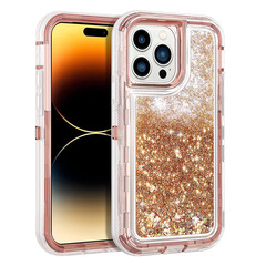 現物はiphone 12 13mini 11 14 pro max携帯ケース流砂三合一耐落下カバーを適用します。