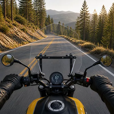 model for all-season riding, with – Motorcycle front windshield