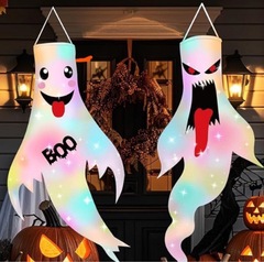 ハロウィンヘアドライヤーゴーストデコレーション会場レイアウト小道具ハロウィンデーモンゴーストハンギングゴーストゴースト発光ペンダント
