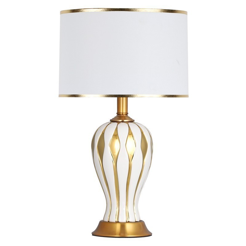 País americano lámpara de mesa de cerámica estudio dormitorio Retro Decoración cabecera modelo creativo habitación hogar lámpara de mesa Decoración