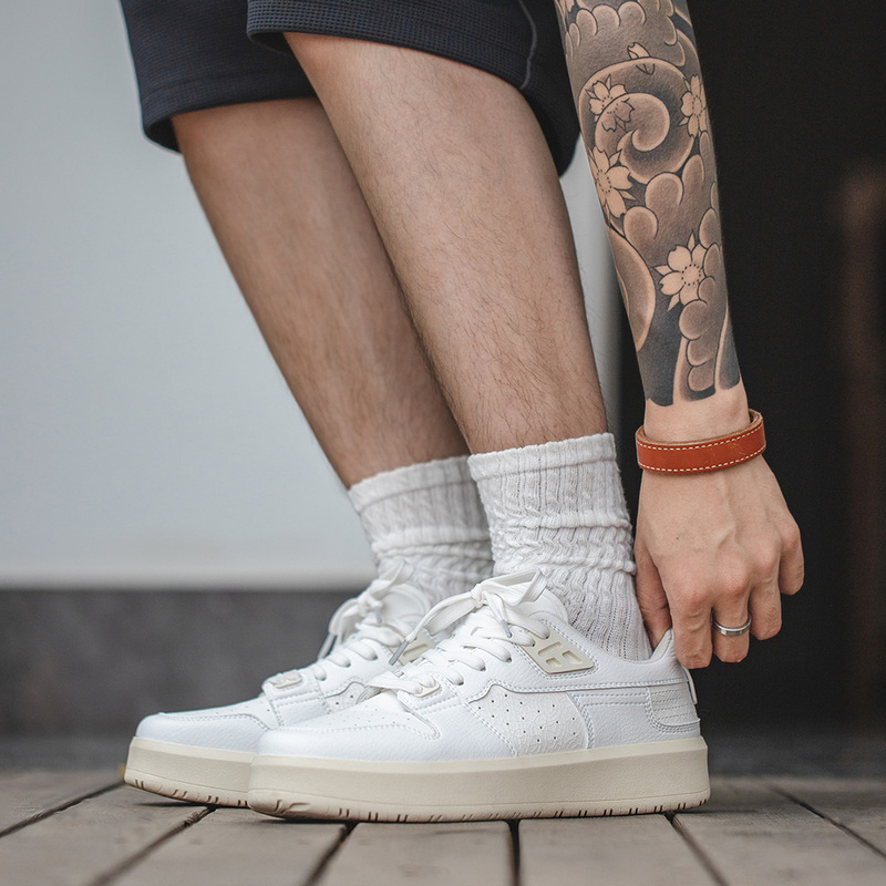 Mra Crushed Ice Soda Crackle White Sneakers for Men and Women 2026 Spring and Autumn New Versatile Thick-Soled Sneakers Sports Casual Shoes