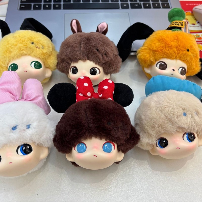 新しい小さな DIMOMO ヘッドかわいい漫画シリーズビニールプラスチックぬいぐるみキーホルダーブラインドボックスブラインドボックス|undefined