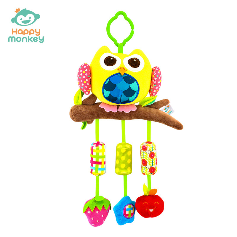 Juguete Colgante para Cuna de Bebé Happymonkey, Campana de Viento, Sonajero de Mano, Peluche Colgante para Bebé