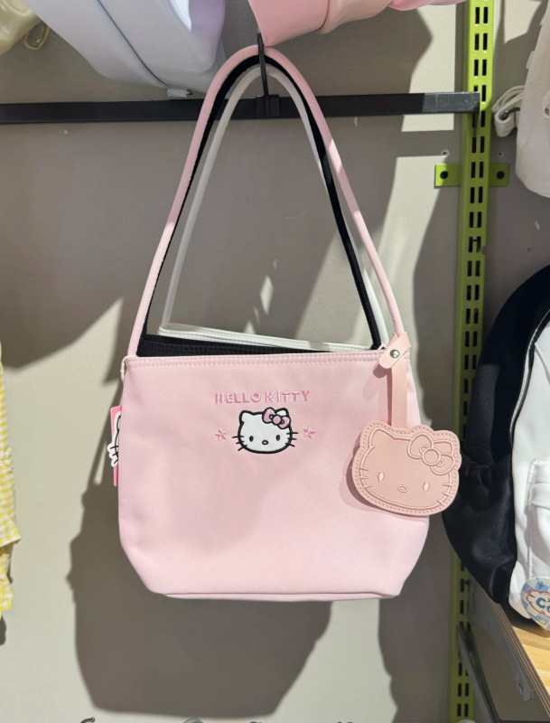 绿色派对kitty小众刺绣尼龙百搭腋下单肩包简约外出手提小包女包|undefined