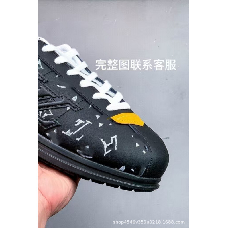 2025莆田鞋L家联名阿甘面包鞋真皮软鞋防滑舒适透气男女休闲板鞋|undefined
