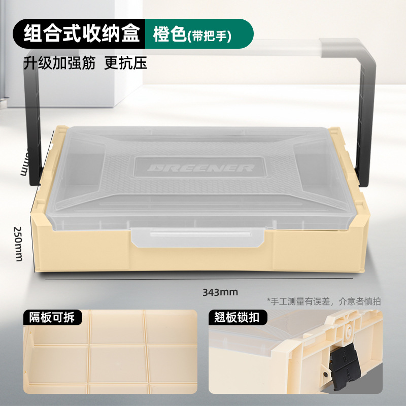 Caja de almacenamiento multifuncional de ins de bosque verde que puede apilar artículos diversos para el hogar combinado caja de piezas de hardware caja de acabado de plástico