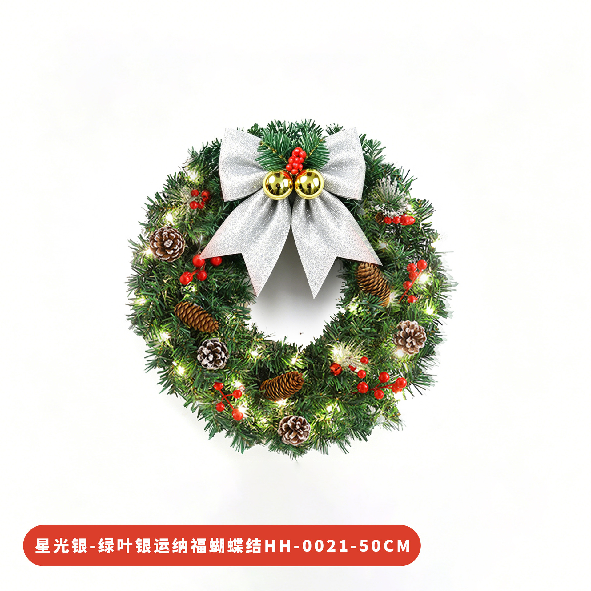 Amazon popular guirnalda de Navidad ratán 30/40/50/60cm decoración de Navidad Garland puerta colgando escena