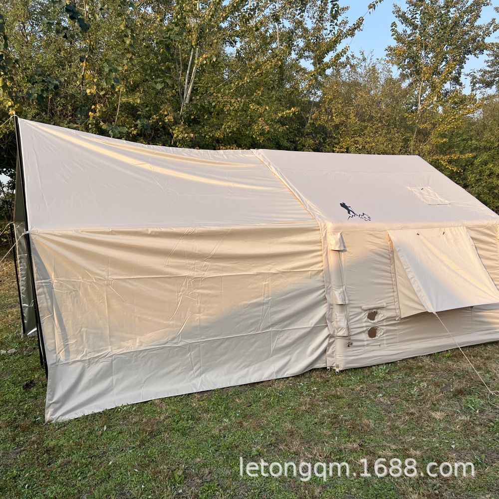 Camping al aire libre carpa inflable camping al aire libre espeso, impermeable y a prueba de viento, columna de aire integrada, fácil, portátil y sin instalación