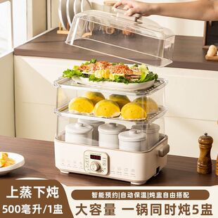 Ceramic Water-Proof Stew Pot Bird's Nest Bb Baby Multi-Functional Stew Household 4-6 People Electric Stew Pot Steaming and Stewing All-In-One Pot Manufacturer