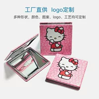 Handheld folding mirror for students, factory direct supply, kitten