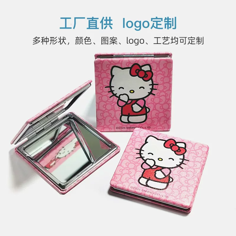 Handheld folding mirror for students, factory direct supply, kitten