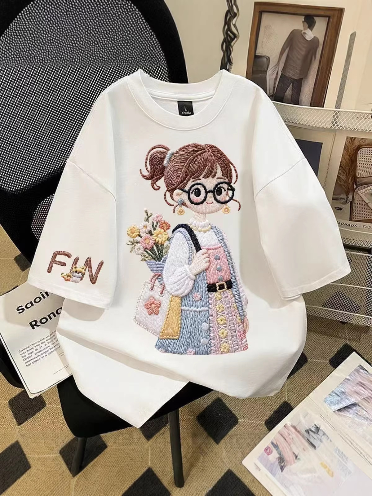 Cotton summer short sleeve T-shirt