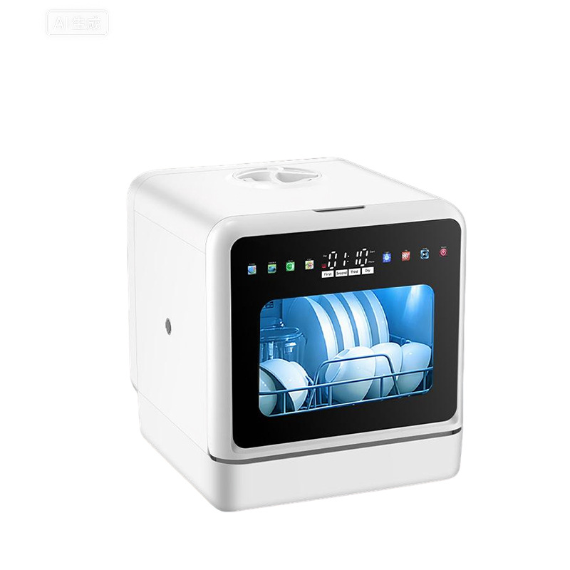 Lavadora de platos transfronterizos doméstica pantalla de color automática sin instalación inteligente seca pequeña máquina de cepillado de platos vendida directa