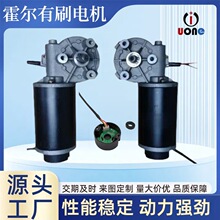 霍尔编码器有刷电机12V 24V蜗轮蜗杆小马达车库门直流减速电机