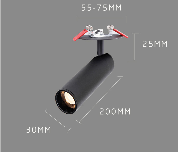 埋め込み型スポットライト開口部 75MM 小型スポットライト 小型角度ビーム 3 度 8 度雰囲気茶室美術館|undefined