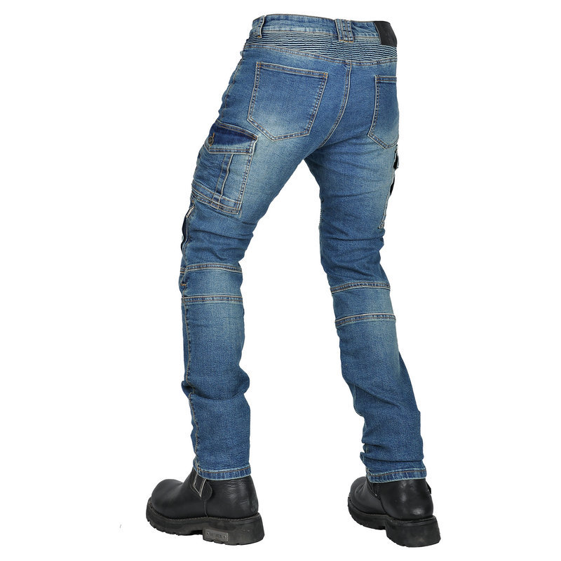 VOLERO JES-24 motocicleta jeans hombres motocicleta retro casual ajustable rodillera resistente a la caída pantalones de ciclismo