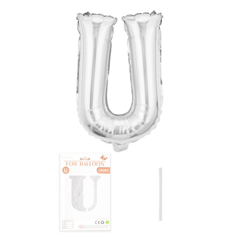 Carta de 32 pulgadas embalaje fino globo de papel de aluminio embalaje de tarjeta de papel independiente versión americana película de aluminio de cuerpo delgado globo de aire flotante al por mayor