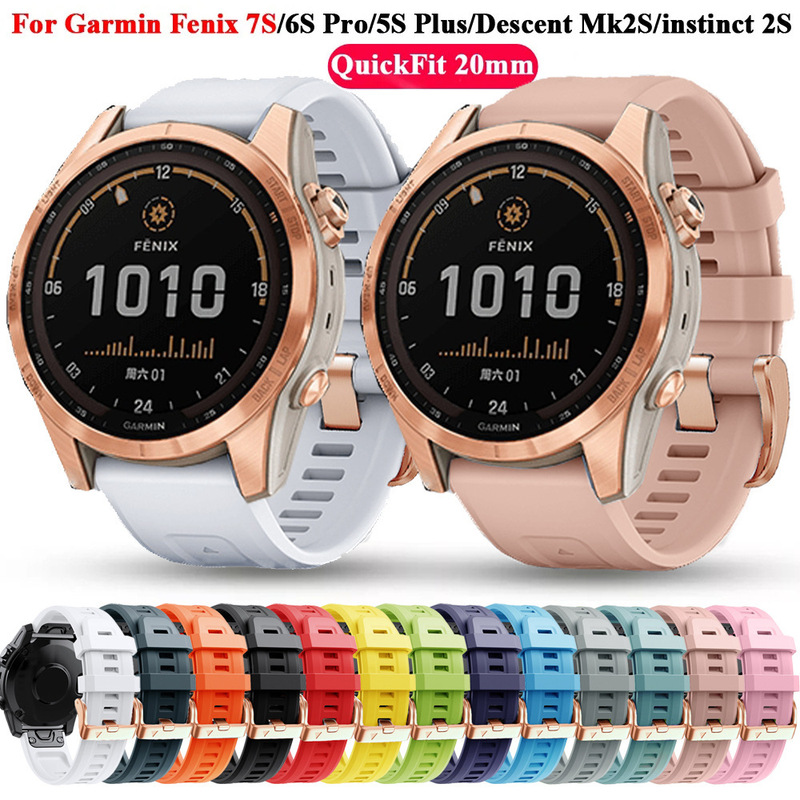 Suitable for Jiaming fenix7S 6s 5S Plus rose gold buckle silicone strap EPIX 7S PRO wrist strap