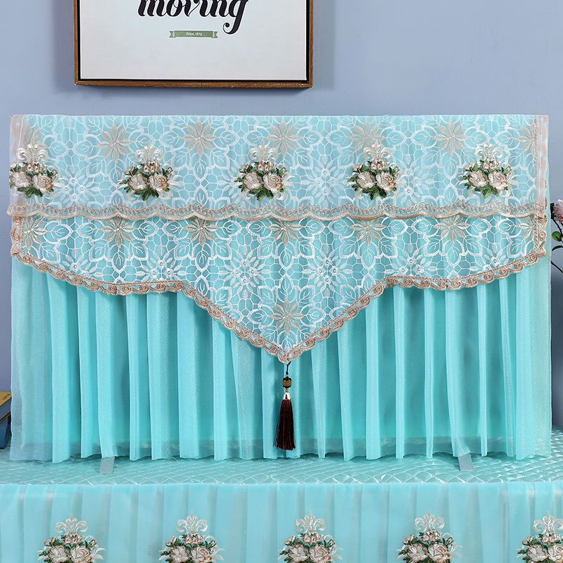 TV cubierta de polvo 50 pulgadas 55 pulgadas 65 tela de cubierta de TV LCD para arrancar sin toallas de encaje