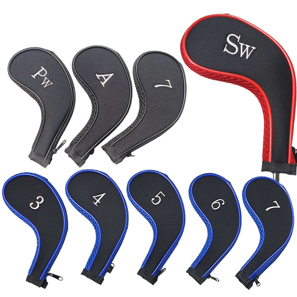 Golf cremallera varilla conjunto Club cubierta protectora larga tapa digital conjunto 10 piezas fabricantes pueden establecer