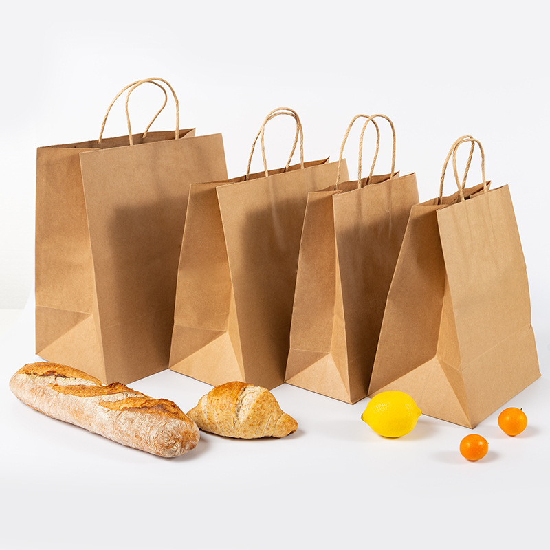 厦门进口黄牛皮纸袋批发收纳可印刷不防油纸袋收纳打包袋手提袋