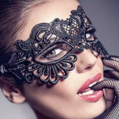 ハロウィーンマスク生放送道具ゴシック式化粧舞踏会コスプレマスク黒レース大人アイマスク