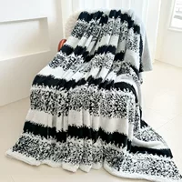Тонкий модный плед‑накидка, катионный жаккард, портативный подарок, размеры 70×100–200×230 см