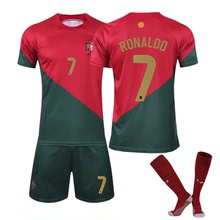 22-23世界杯葡萄牙主場客場國家隊足球服7號C羅梅西兒童成人套裝