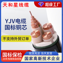 YJV國標電纜線純銅芯充電樁專用電纜線10-400平方4/3+1工程電纜廠