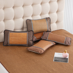 Summer pillow Tea home bamboo mat ice silk mat single mahjong bamboo pillow cool with summer cool adult cool pillow