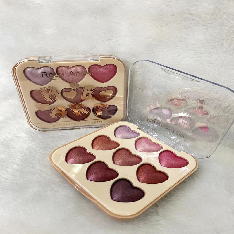 Nuevo transfronterizo Rosa Ángel 9-color resalte sombra de ojos Placa de maquillaje al por mayor Neweyeshadow