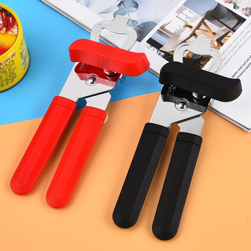 Cross-border new design stainless steel three-in-one multi-purpose can opener household can opener tool manual bottle opener