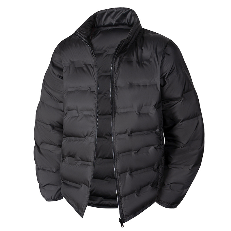 Factory direct sale of winter black lightweight down jacket, lightweight, windproof, versatile men's stand-up collar short warm coat