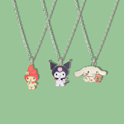 Cartoon Dog Necklace Klomi Japanese Cute Fresh Style Versatile Gift for Girlfriend Alloy Necklace