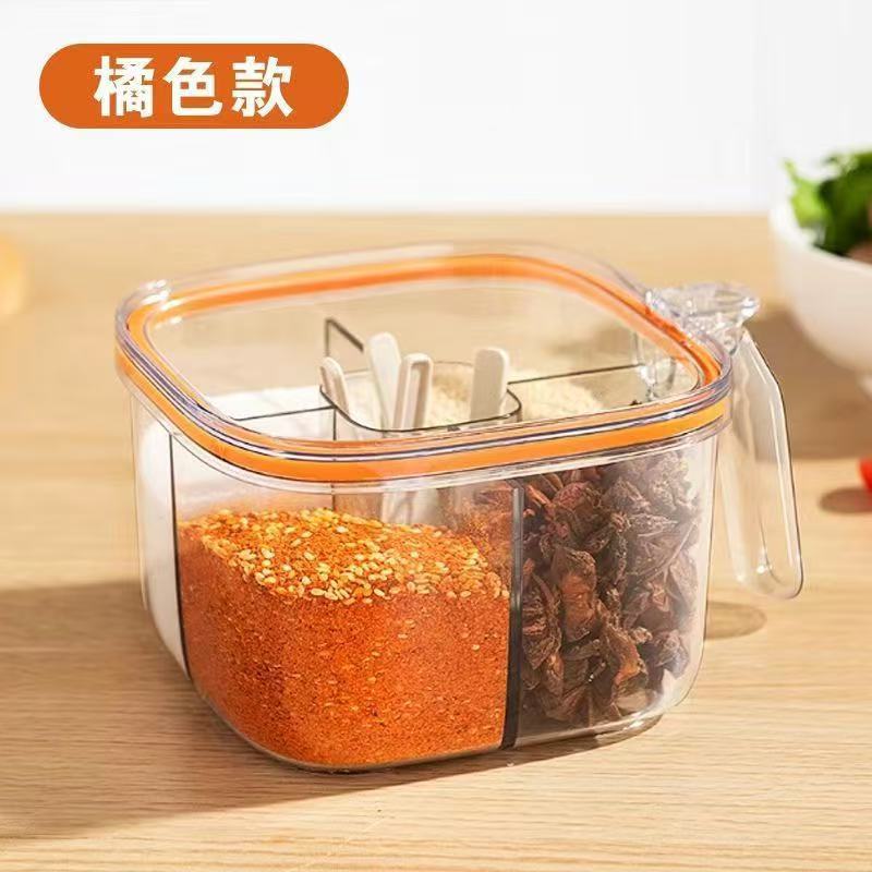 調味料ボックス家庭用キッチン調味料瓶組み合わせセットオールインワンマルチコンパートメント収納調味料ボトル調味料シール|undefined