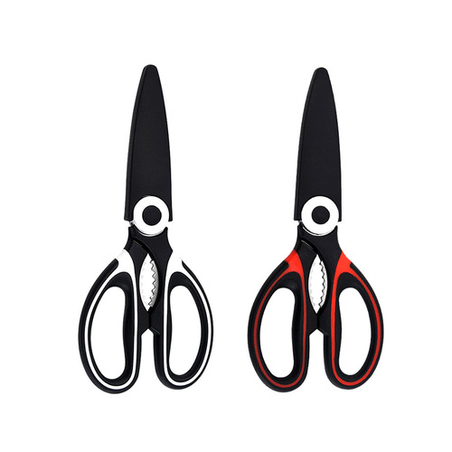 Kitchen scissors multifunctional stainless steel chicken bone scissors panda scissors Yangjiang factory direct sales kitchen multifunctional scissors