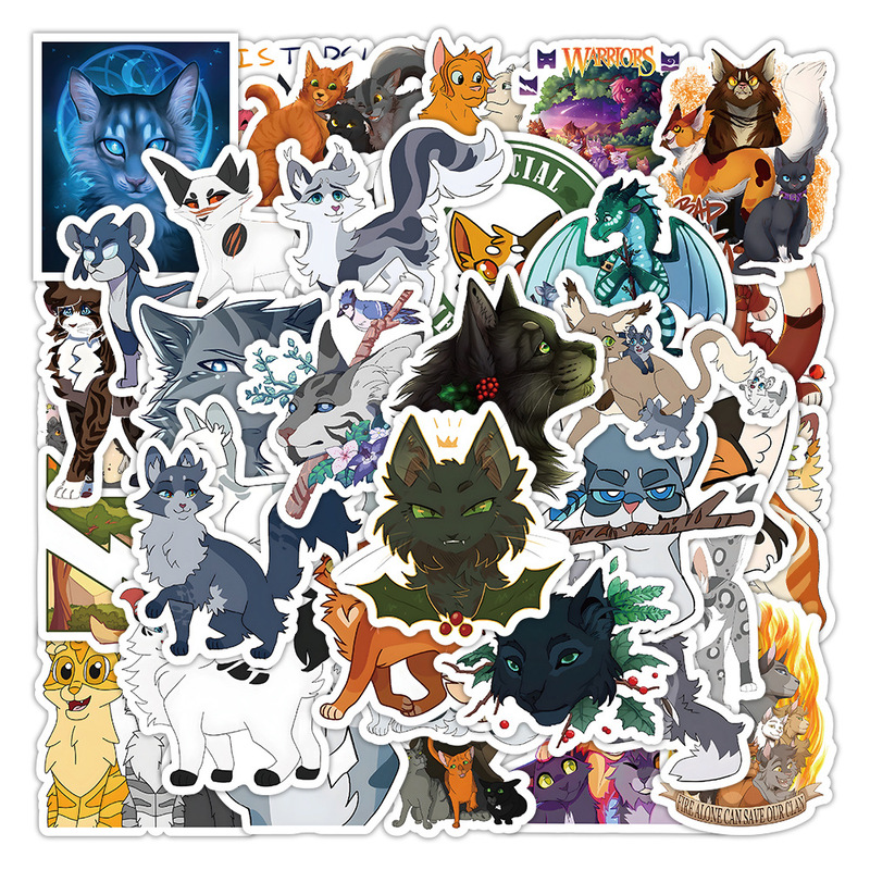 50 AB new cross-border cat Warriors CatsDIY luggage notebook waterproof graffiti stickers