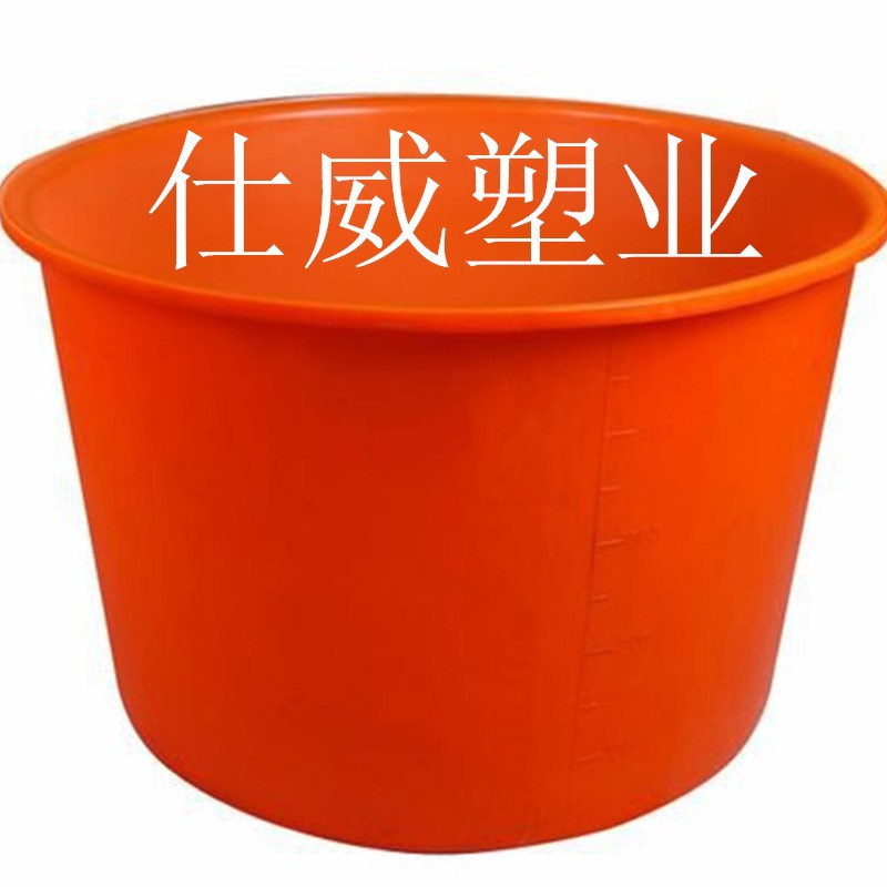 PE塑料水桶 塑料桶 圆形大水桶搅拌桶食品级原料大白桶M-600L