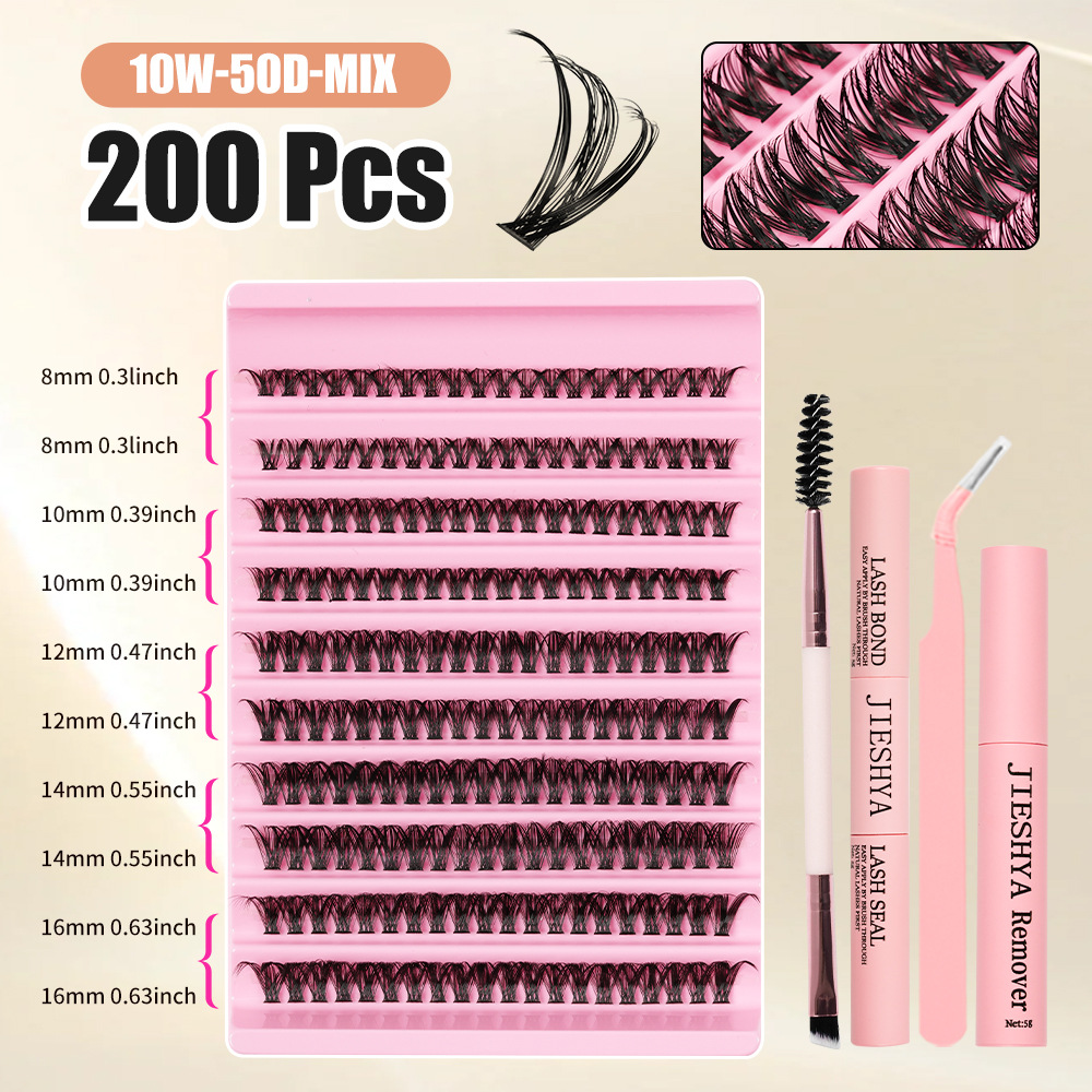 Kit de pestañas europeas y estadounidenses transfronterizas pestañas falsas extensiones DIY pestañas conjunto de pegamento pestañas