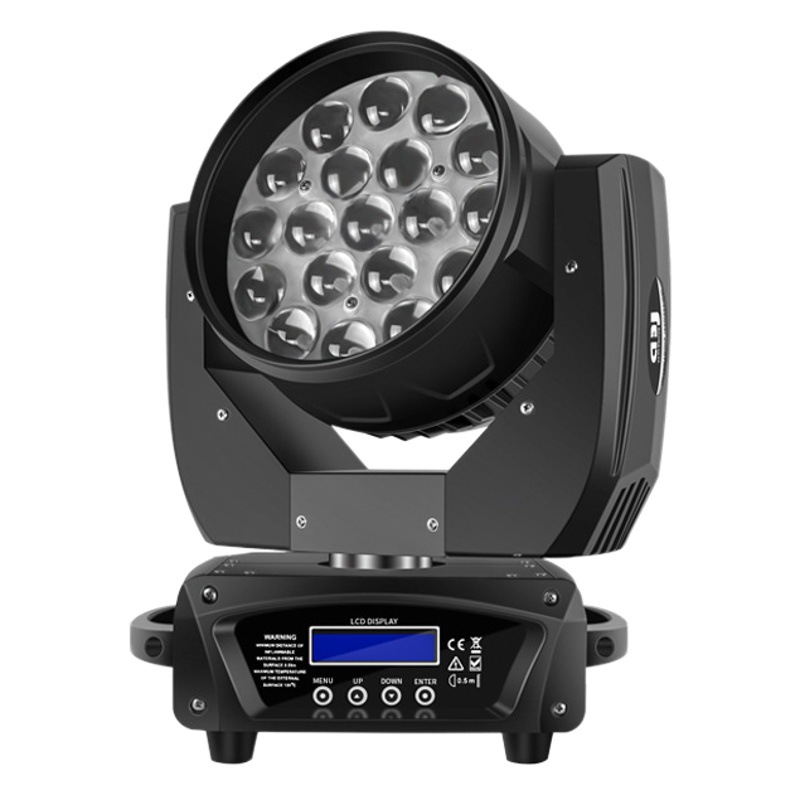 19 lámparas de teñido enfocadas led enfocadas cabezal sacuda lámparas de pa gran bar de boda escenario espectáculo de sala de difusión en vivo
