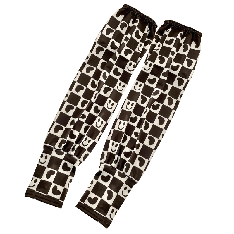 Impresión de seda de hielo ins estilo lindo brazo protección oversleeve para las mujeres Nueva suelta gran manga de hielo manga de protección solar