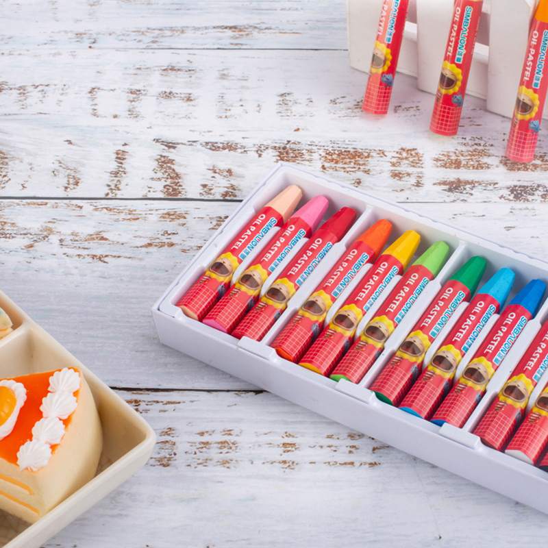 León 12 color 36 color 24 color pintura al óleo palo pintura infantil crayón graffiti Rosa crayón traje colorido palo jardín de infantes