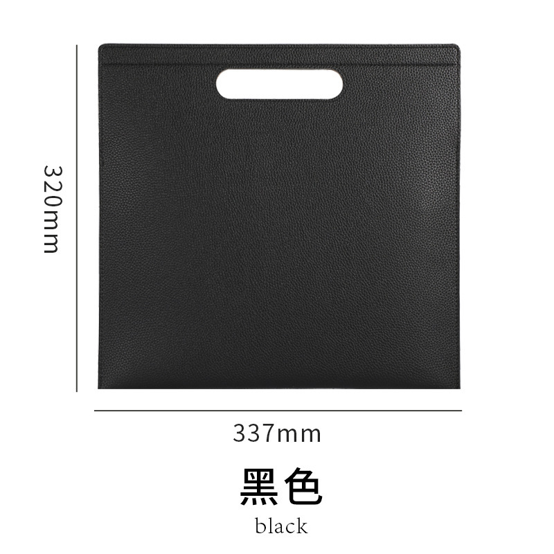 卸売 A4 レザー磁気バックルファイルバッグ大容量収納ファイルバッグ A5PU レザービジネスオフィス会議情報バッグ|undefined