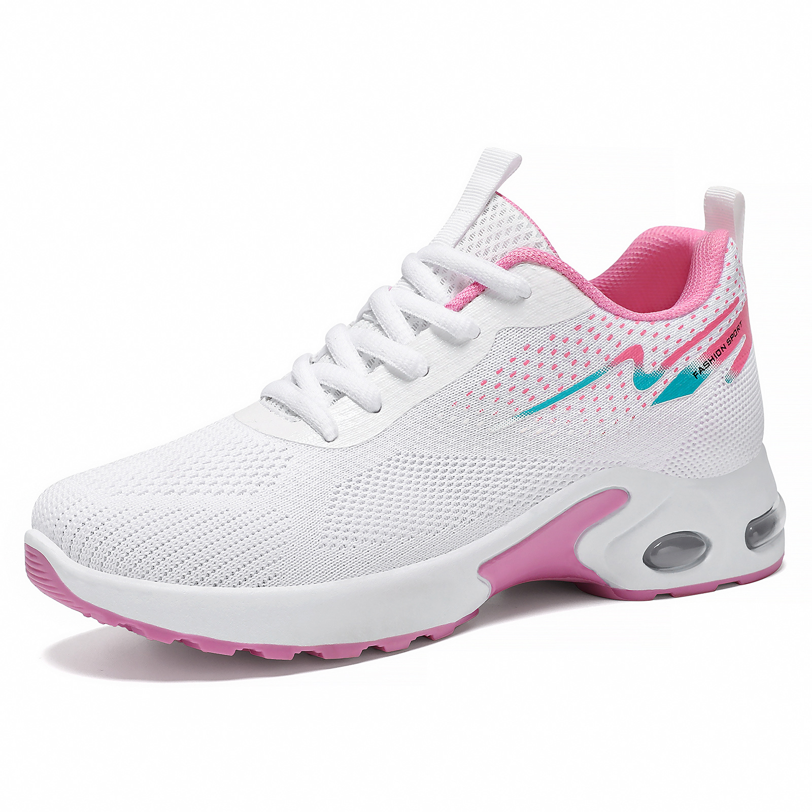 Zapatos de Mujer, Primavera 2026, Nuevo Estilo, Deportivos con Amortiguación de Aire, Tejido de Punto, Casuales, Fabricante, Suela Suave, Transpirables, para Comercio Exterior