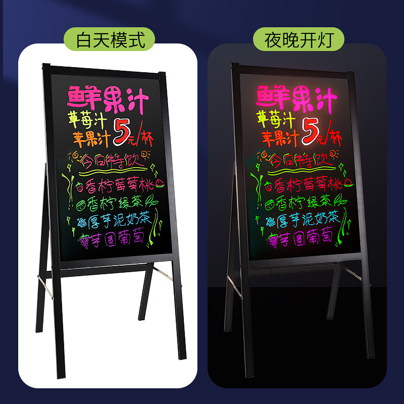 8-color LED electrónico tablero fluorescente especial pluma borrable color líquido tiza escritura a mano publicidad tablero de luz pluma fluorescente