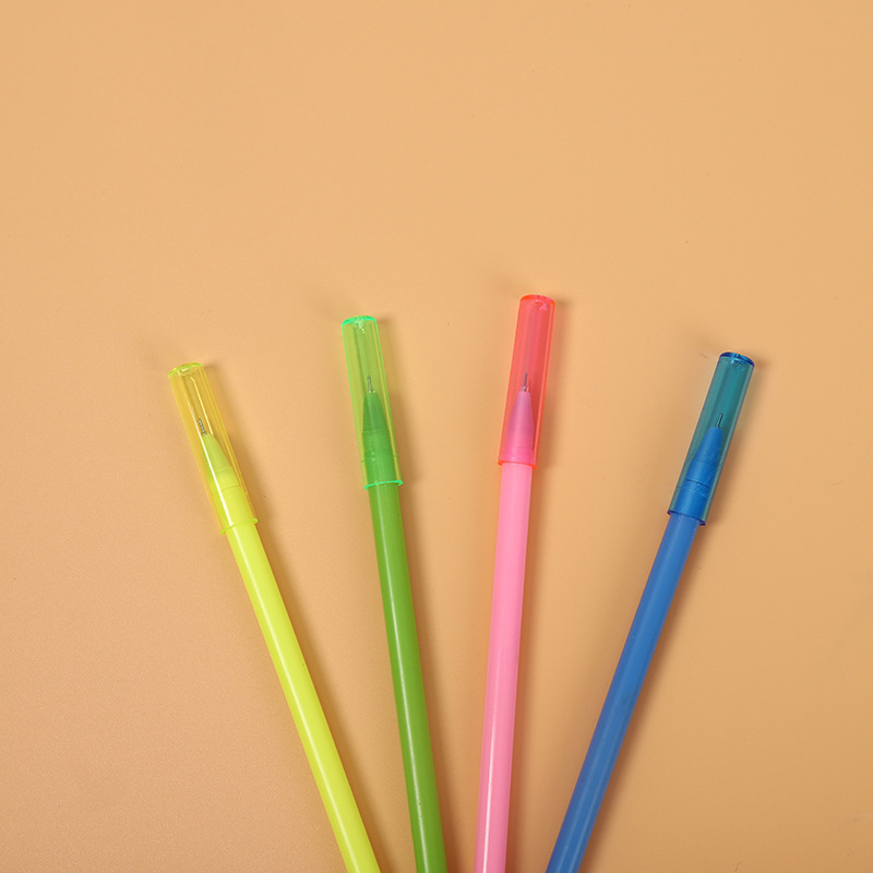 Agarre de lápices, color caramelo, juego de funda de color transparente, funda de lápiz, casco de bolígrafo creativo transparente, tapa de seguridad, papelería al por mayor