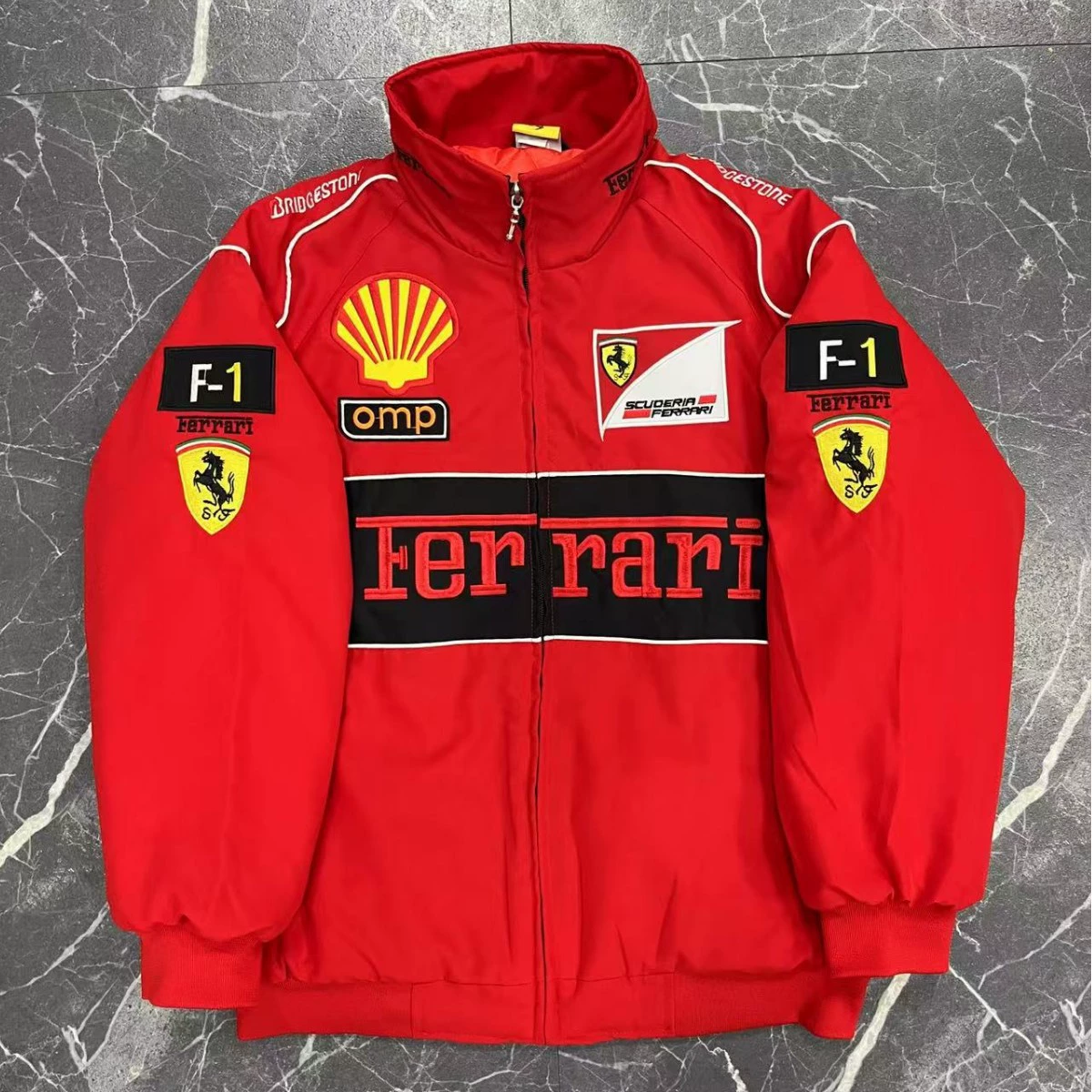 Ferrari, тонкая гоночная куртка, бейсбольная пуховая куртка, с вышивкой, дорожная версия, на заказ